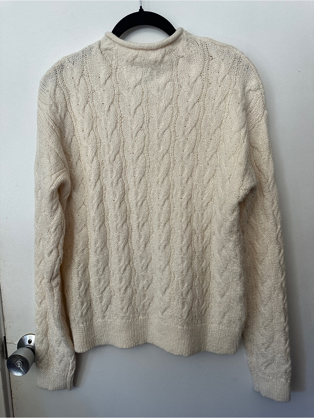 J.Crew Factory Cable Knit Mockneck Sweater Cream Small NWT - Picture 5 of 6